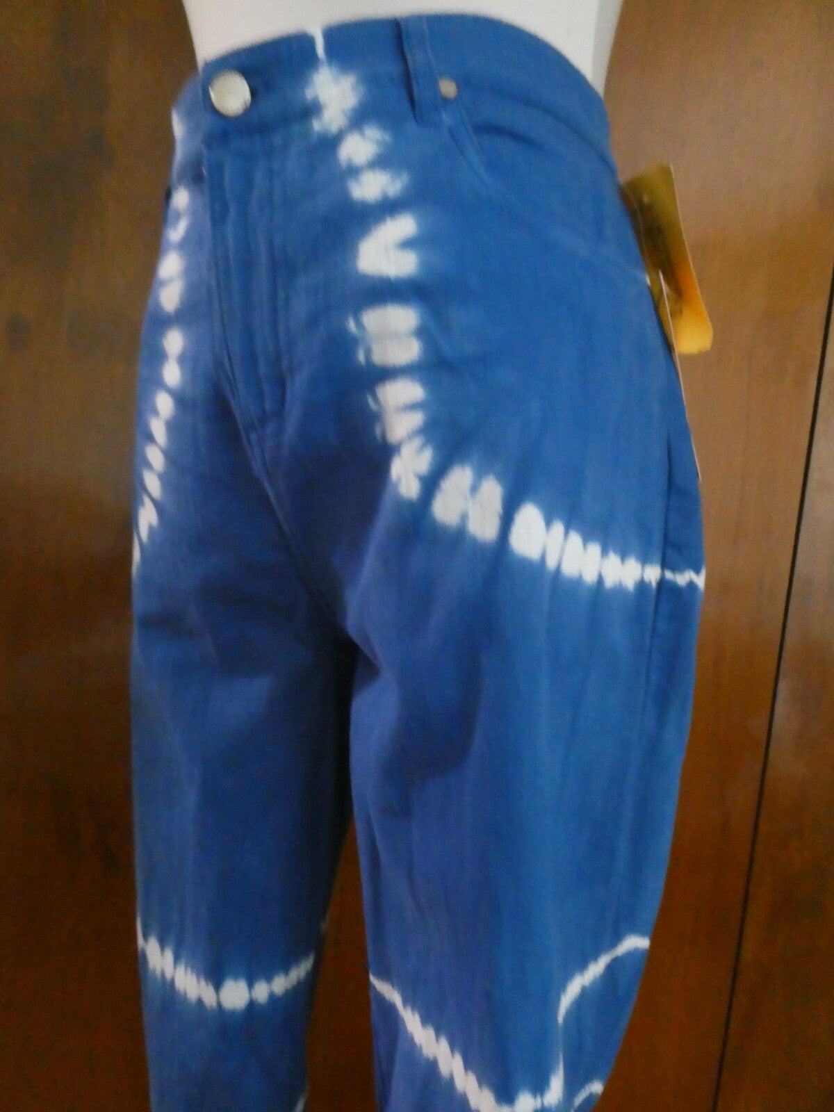 Catherine Malandrino Women's Blue/White Denim Pants Size 32 (fits USA Size 12)