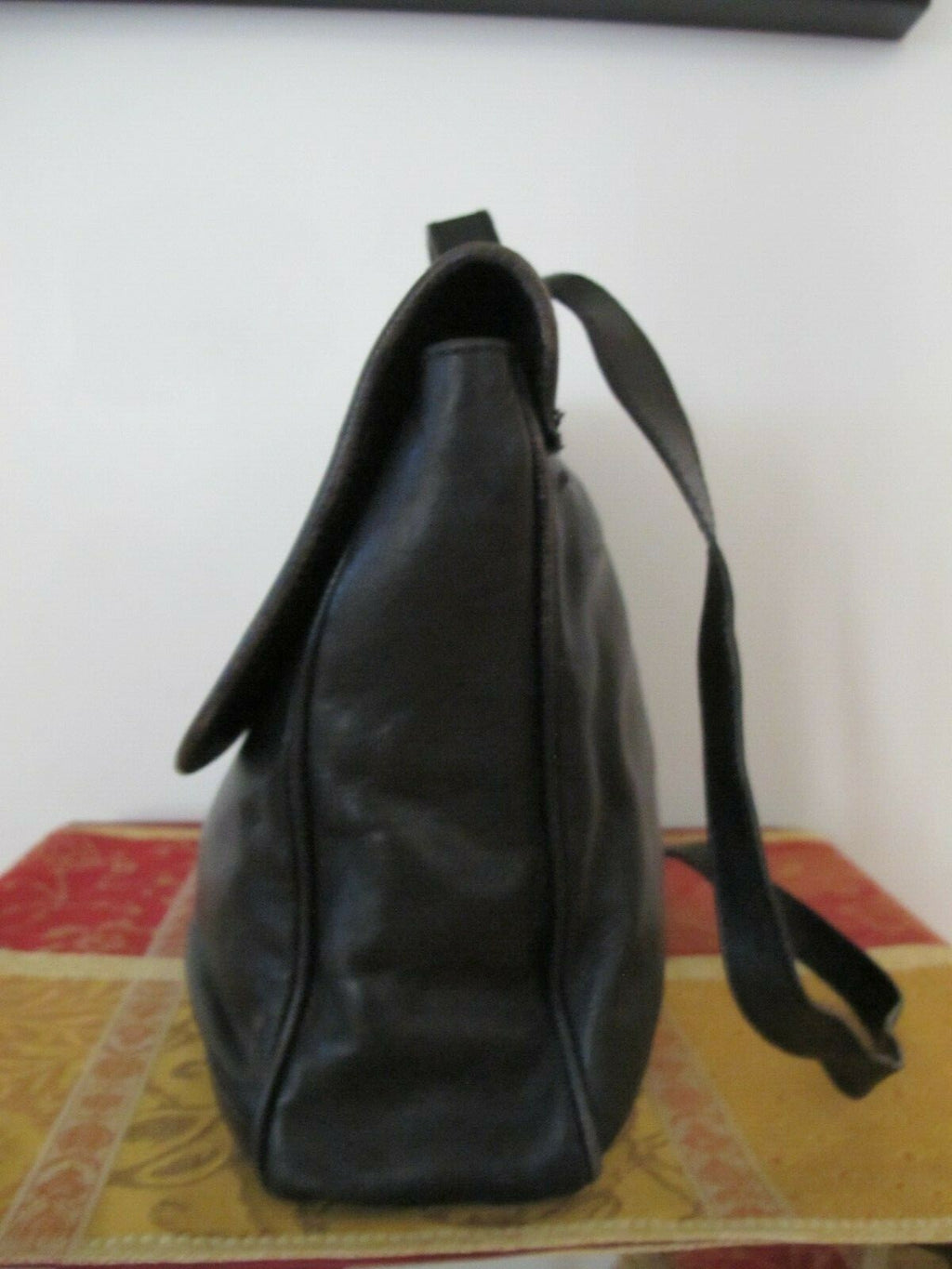 Dover Alto Estilo Women’s Black Soft Leather Briefcase Messenger Vintage Bag 