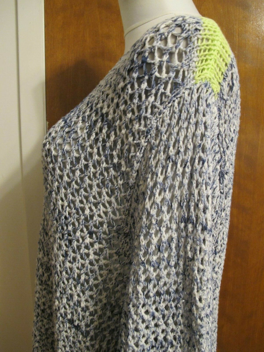 Two By Vince Camuto Women’s Gray Loose Knit  Cotton Sweater Xlarge 