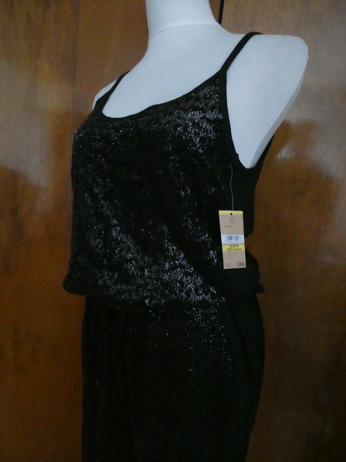 Rachel Roy women's guest list black evening lined jumpsuit size medium New