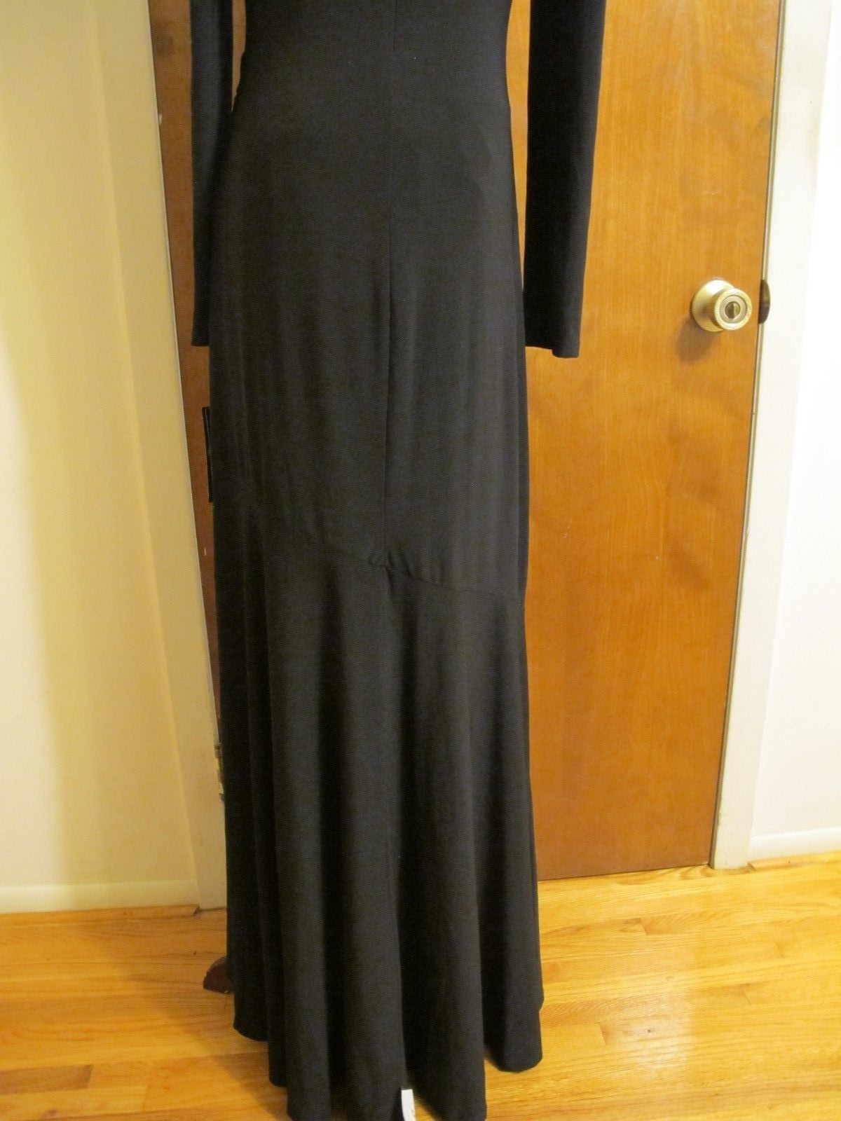 Lauren Ralph Lauren Women’s Black Lined Evening Maxi Cutout A-line Dress New