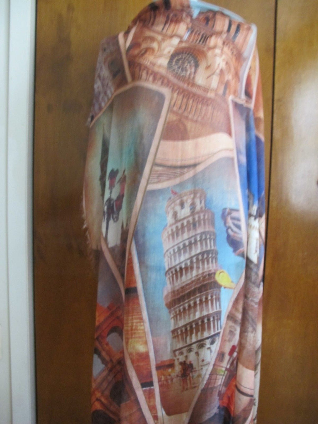 Silky Yu women's modal multi color scarf wrap shawl 46" x 46" NWT