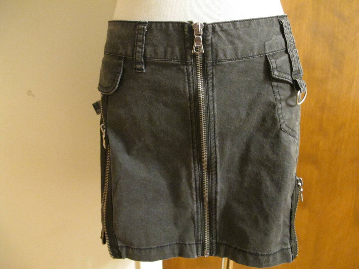 Buffalo David Bitton Divana Women’s Front Full Zip Mini Jeans Skirt Size 29 US M