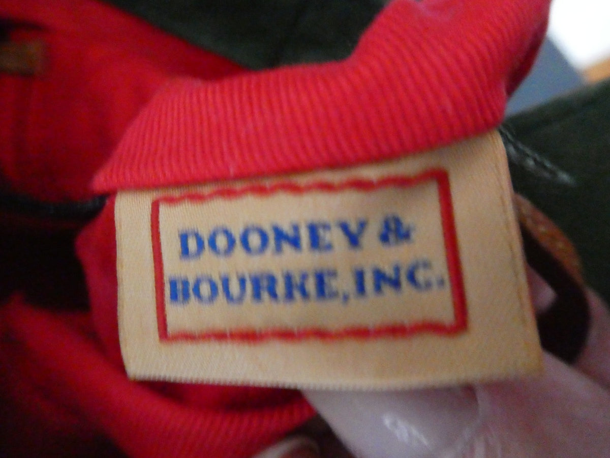 Vintage Dooney & Bourke AWL British Tan Leather Large Hobo Shoulder Bag USA