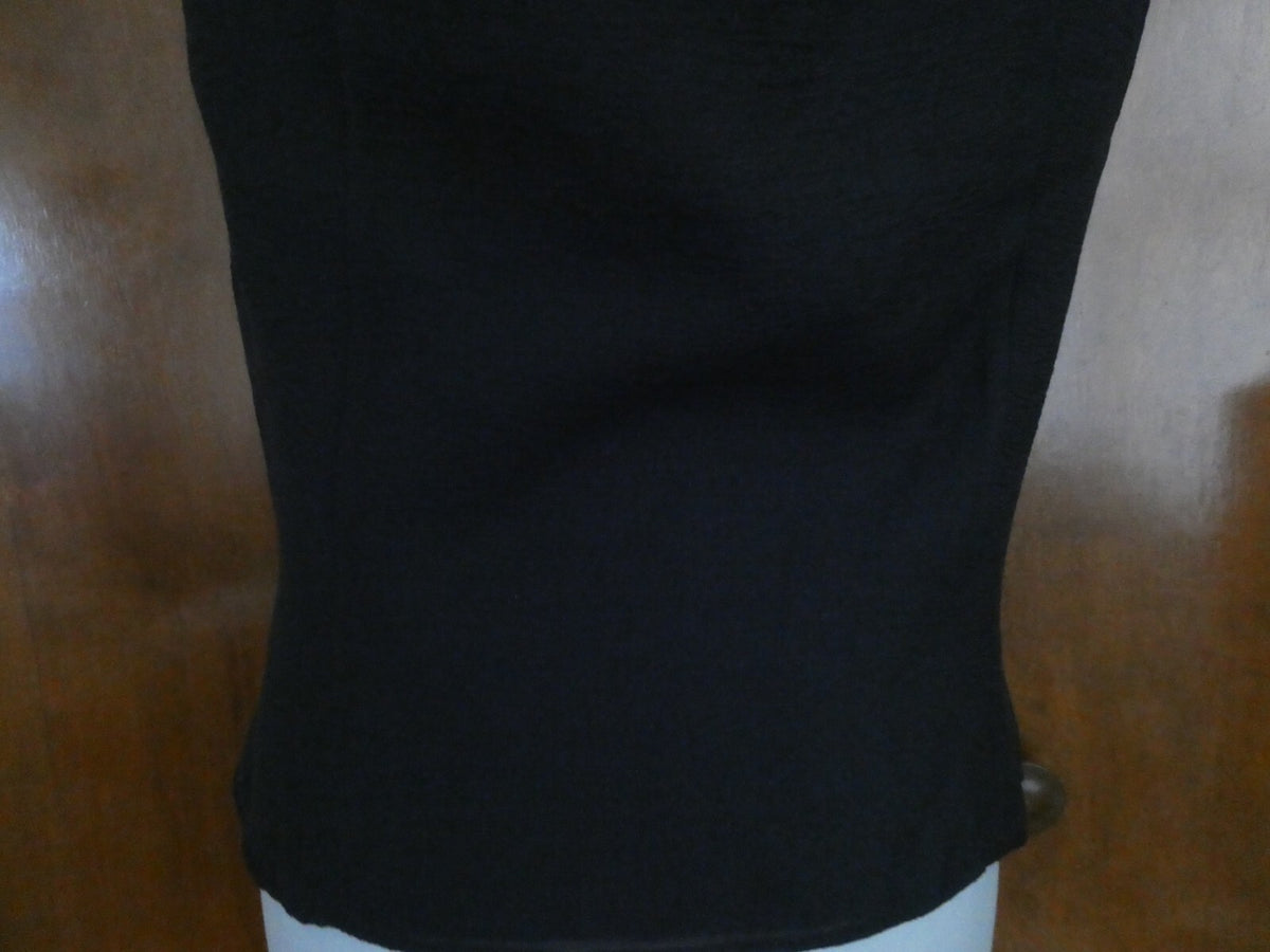 Rachel Roy black lined decorated embellished evening blouse sz 12 (fits size 10)