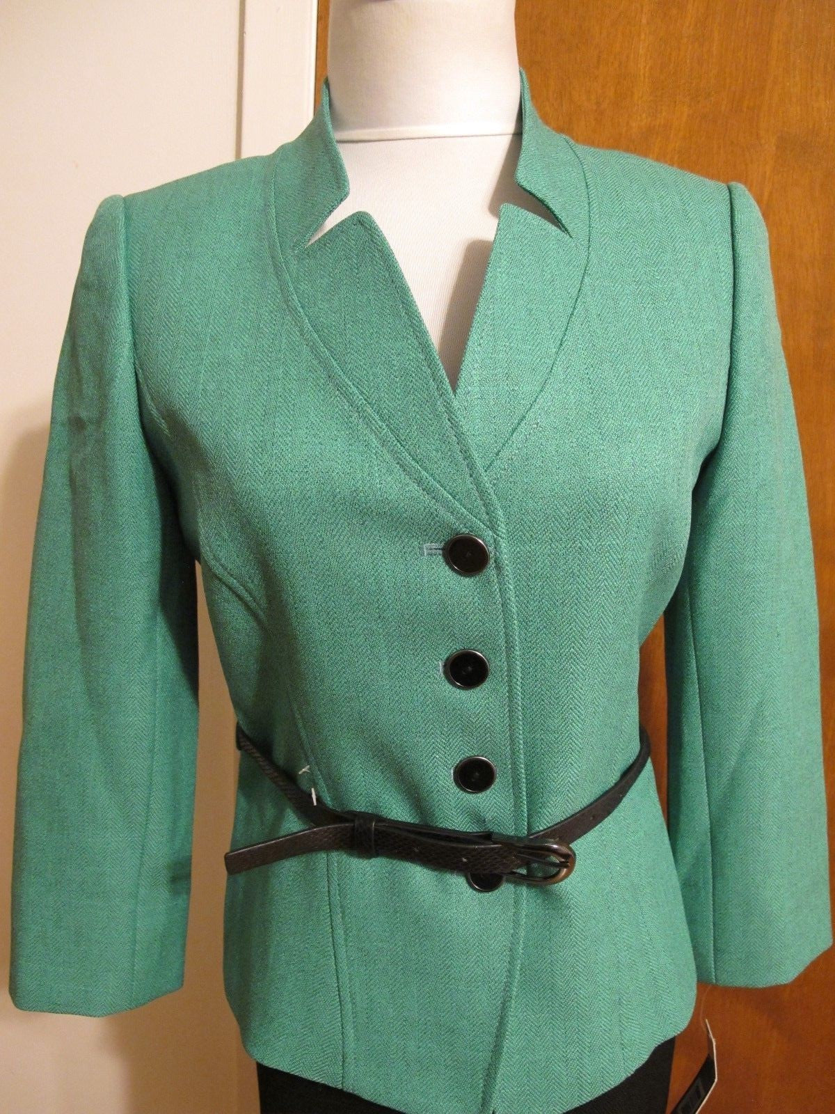 Tahari Asl Women’s green black 2 Piece Skirt Suit Size 6 new
