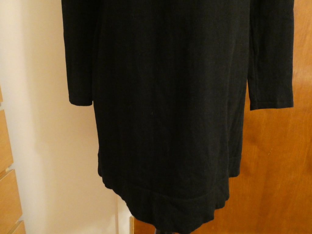 Style & Co Women Black Purple Striped Embellishment Sequins Sweater Dress Small
