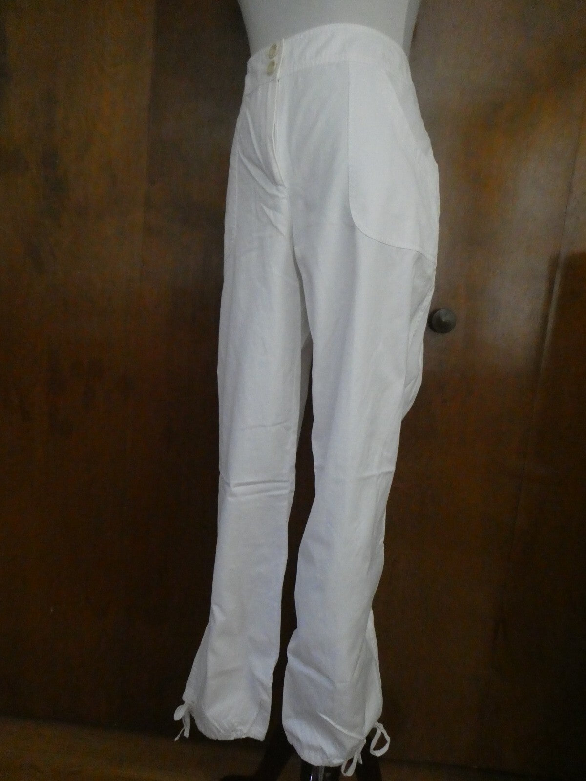 Saks Fifth Avenue Theads women's white cotton detailed pants size 14