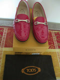 Tod’s women’s authentic gomma pink moccasin shoes 37 made in Italy 