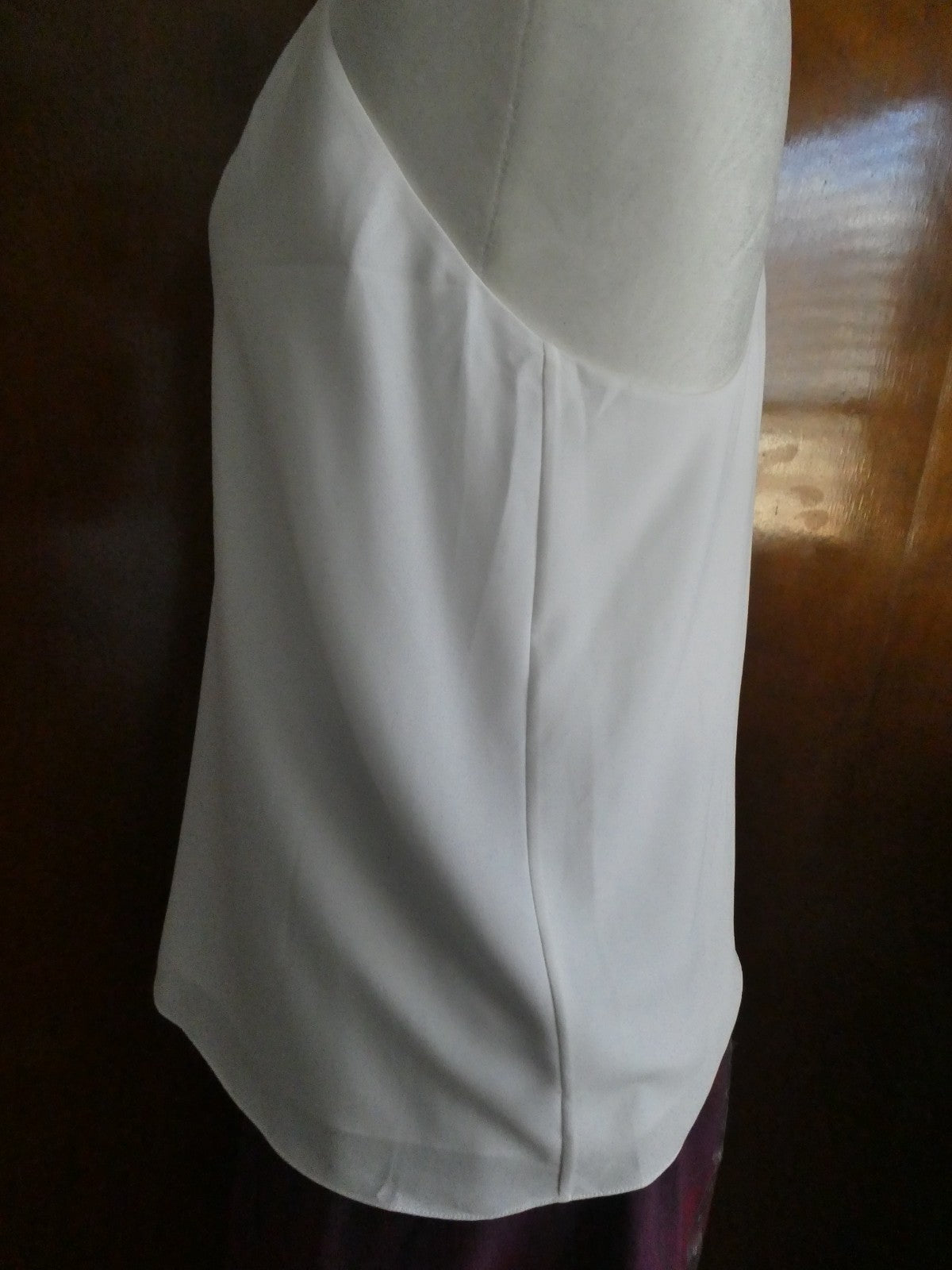 Polo Ralph Lauren Women Cami Top Small White Lined Racerback Triacetate Blend