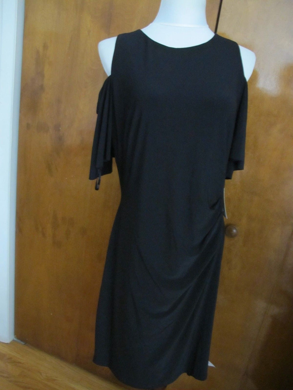 Ralph Lauren women's black cutout gathered lined detailed evening dress 4 