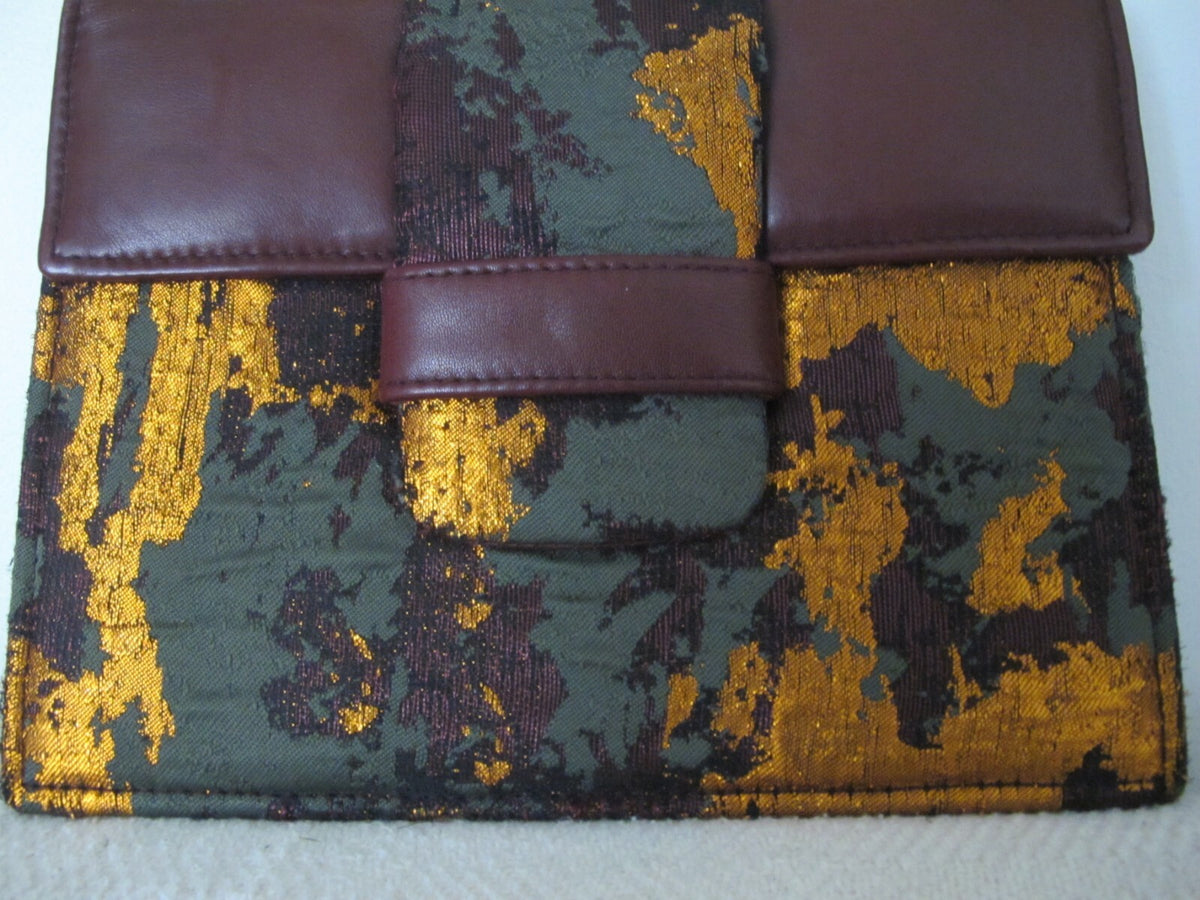  Anthropologie Parme Marin Women's Burgundy Evening Purse Bag Clutch 