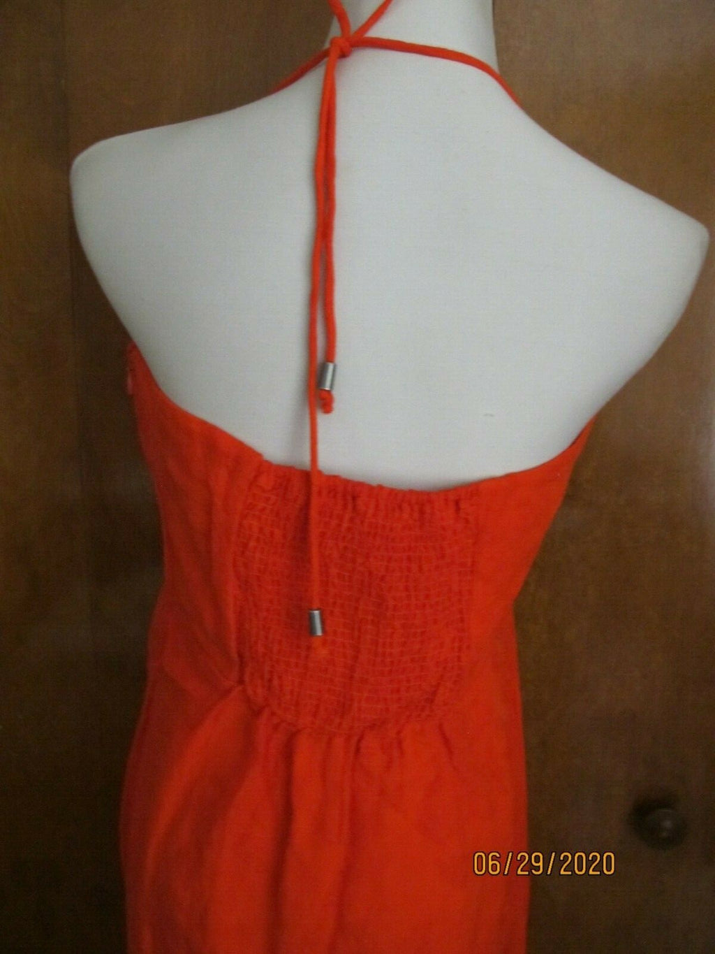 Anthropologie Elevenses Women's Red Linen Blend Jumpsuit 12