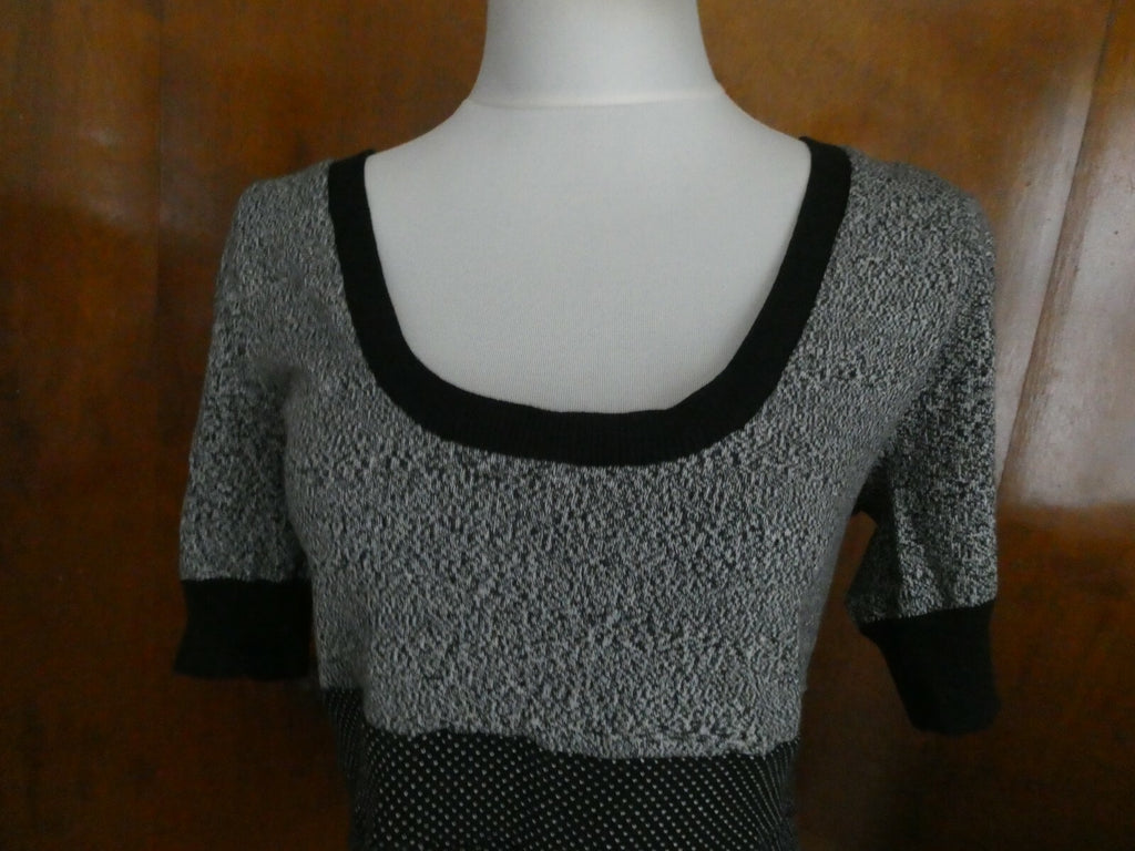 Free People women's black combo cotton/rayon tunic top Large (fits Medium)