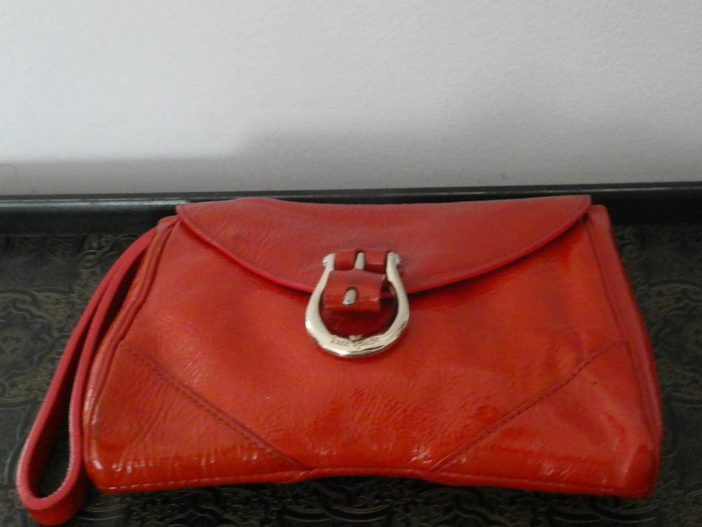 Vintage Kate Spade Women’s Patent Leather Wristlet Red Small Wallet