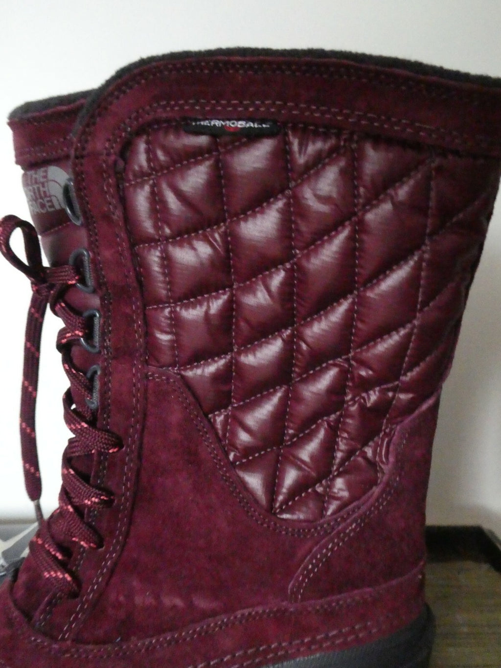 The North Face authentically burgundy waterproof lace-up boots size 7