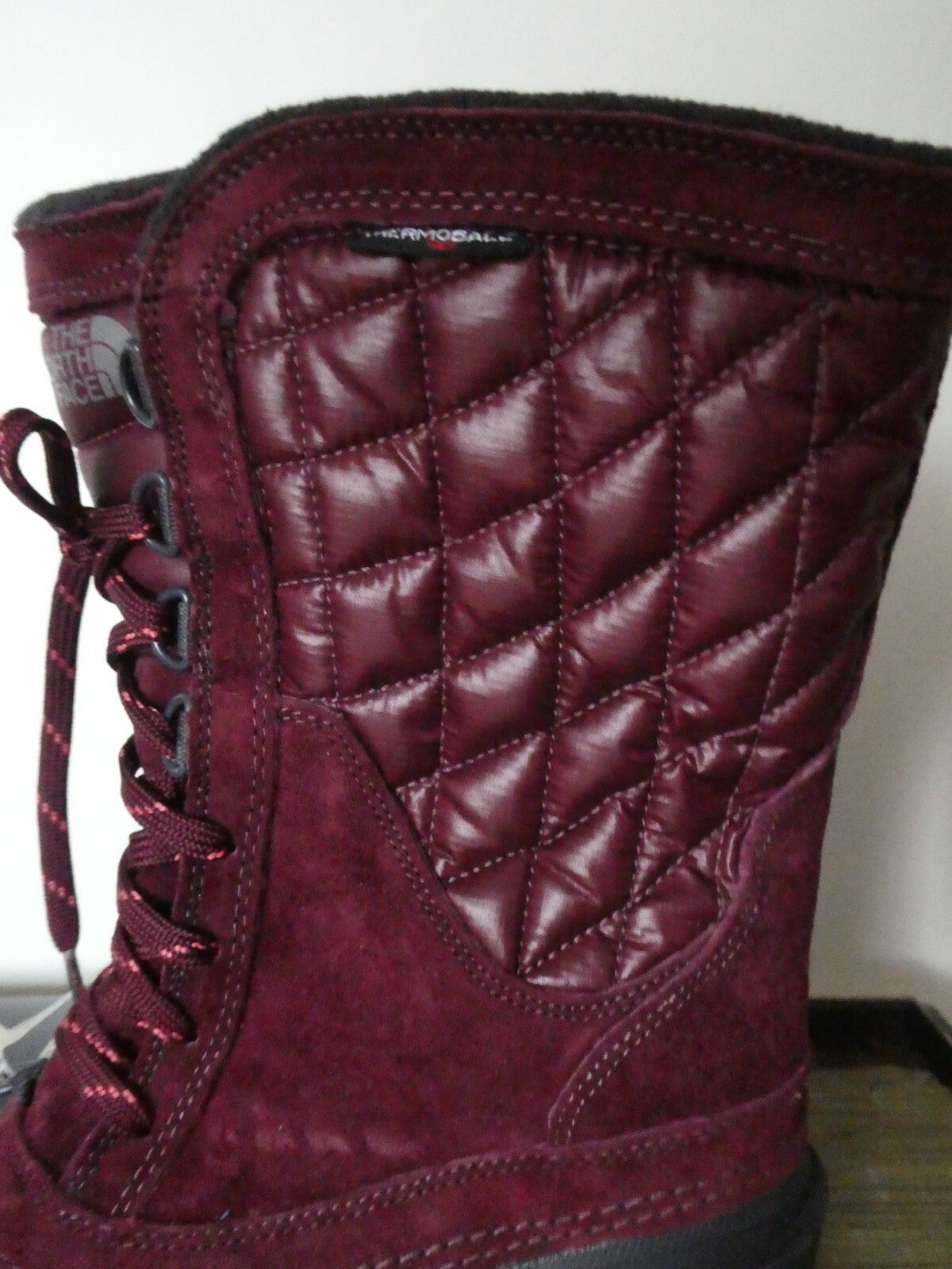 The North Face authentically burgundy waterproof lace-up boots size 7