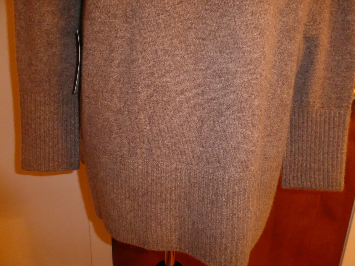 C by Bloomingdale's Women 100% Cashmere H. Rye Sesame Open Front Cardigan Large