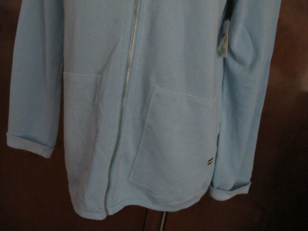 Gap Women's Light Blue Cotton Blend Hooded Pullover Sweater Large