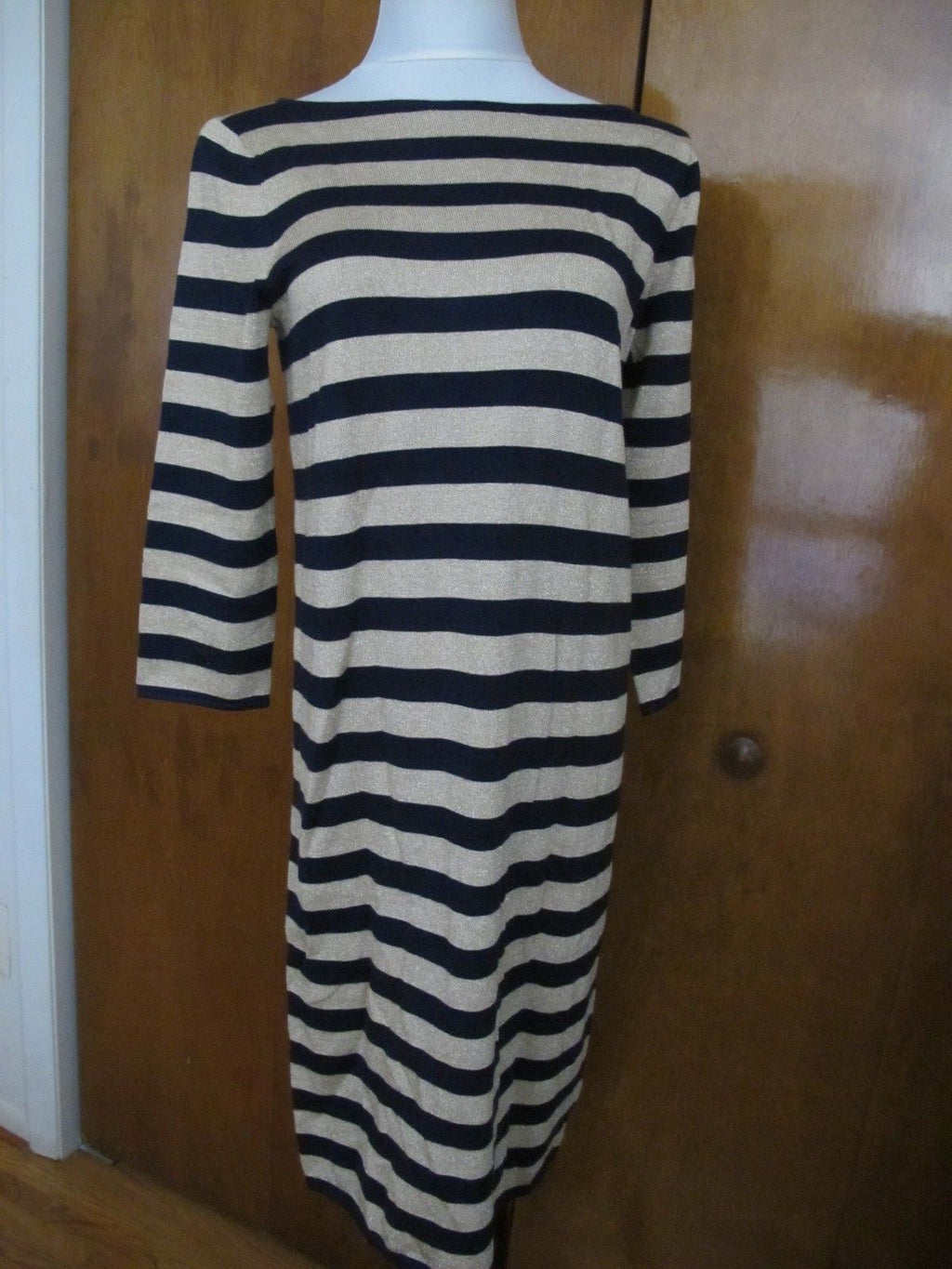 Ralph Lauren women's navy gold NWT dress size medium