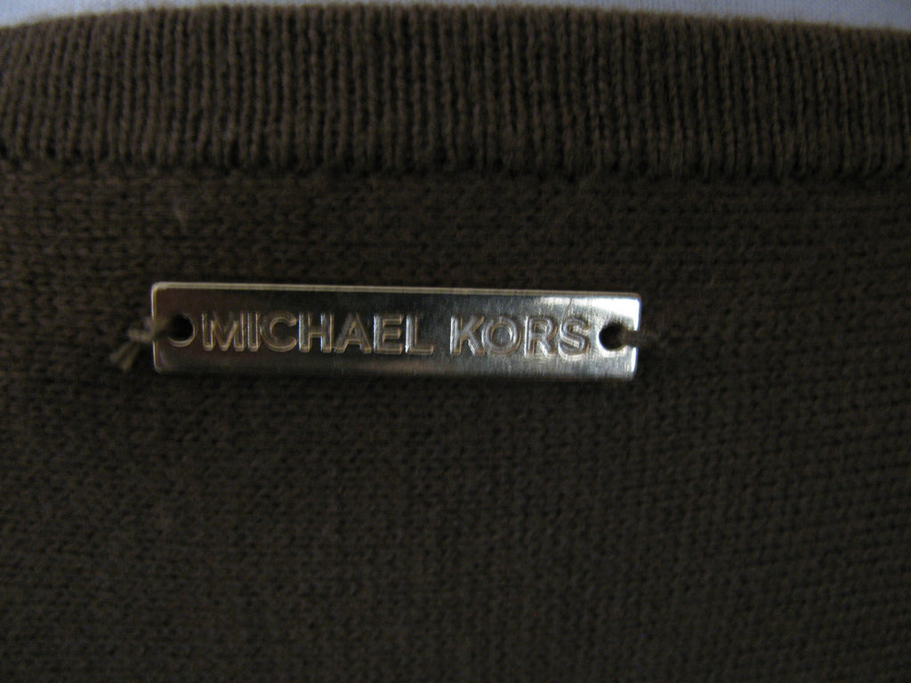 Michael Kors Women’s Brown duffle V-Neck Poncho L/XL 