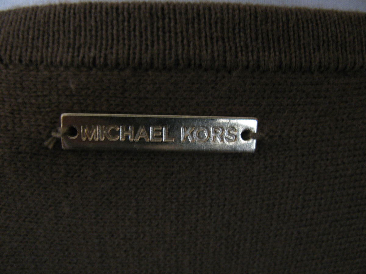 Michael Kors Women’s Brown duffle V-Neck Poncho L/XL 