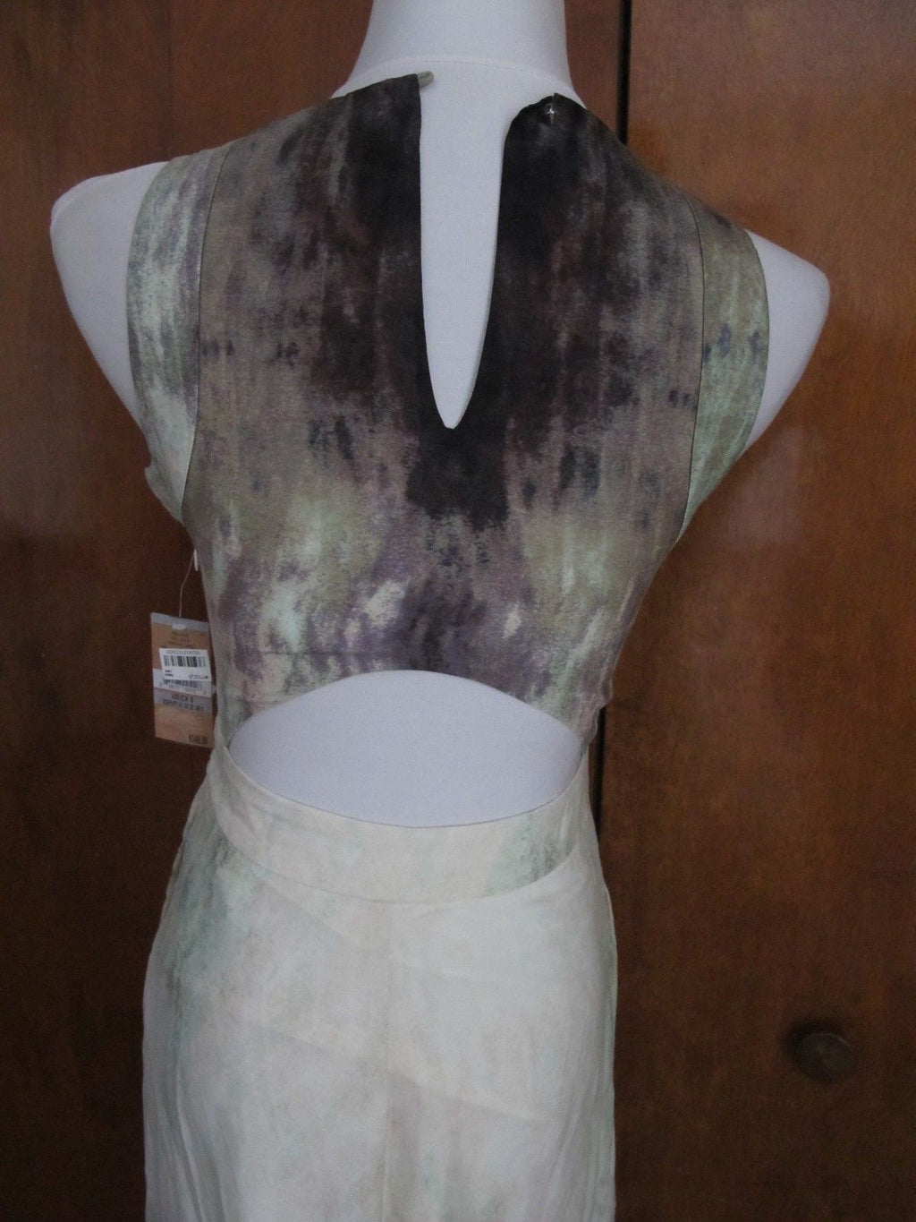 Rachel Roy women's maxi stylish cutout back multi color dress size 0 NWT