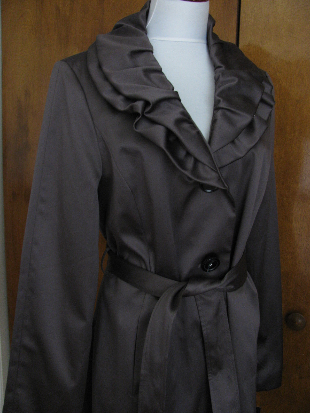 Tahari women's concrete stylish lined coat size large 