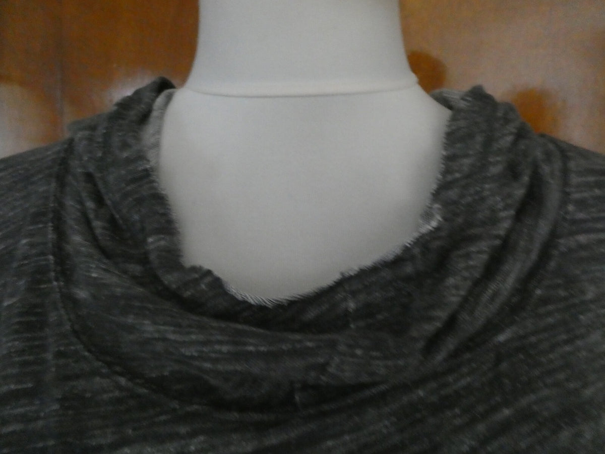 FREE PEOPLE Women’s Beach Gray Comb Long Sleeves Hood Sweater Dress M-L