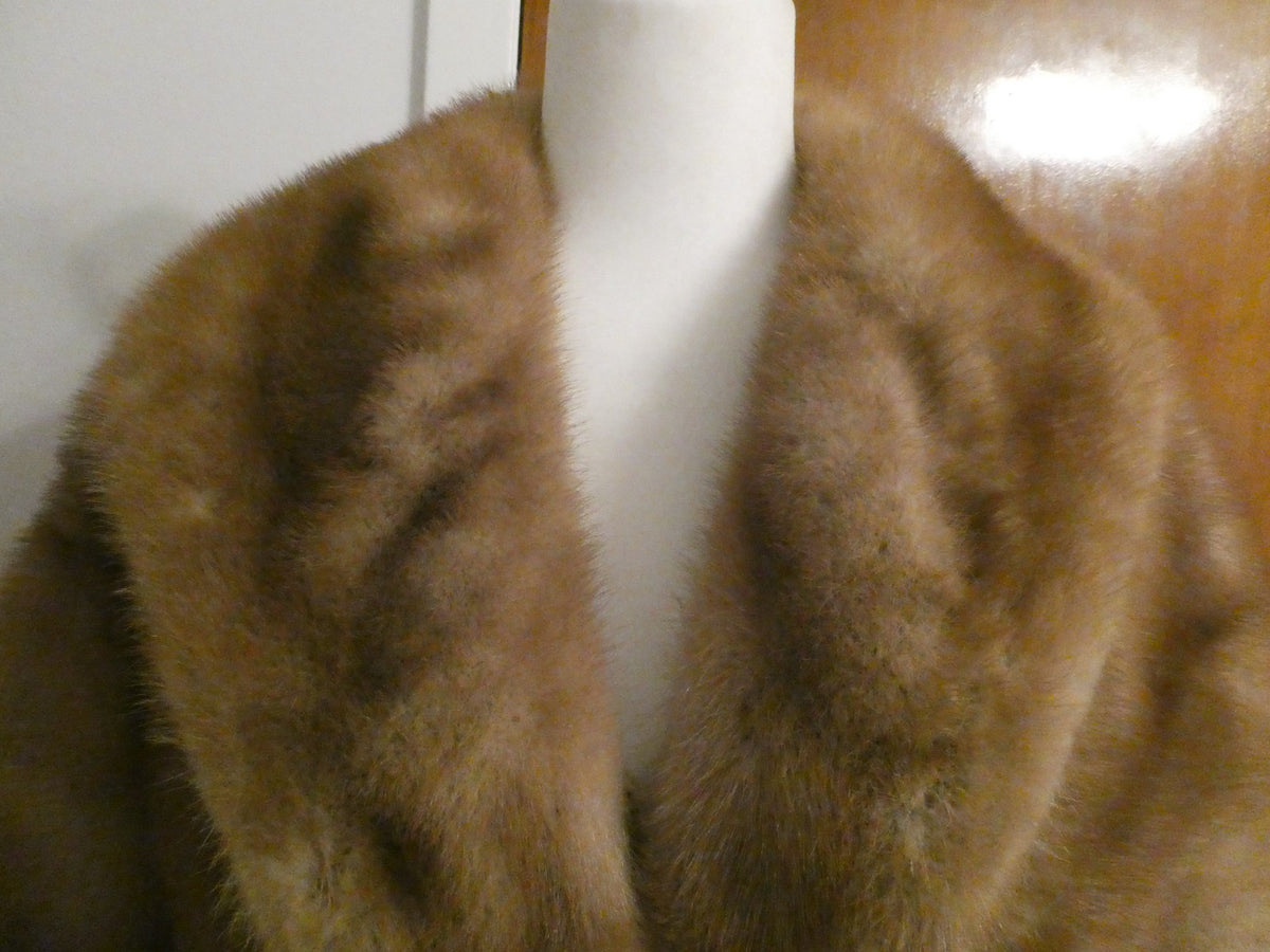 Vintage Brown Mink Jacket Gorgeous Classic Elegant Style Size Large