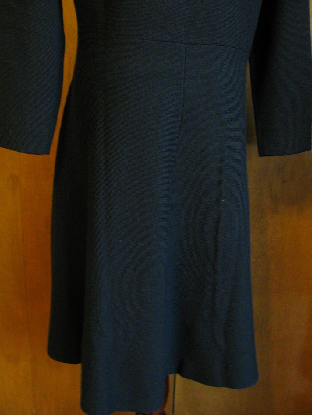 Armani Exchange Women's Black 3/4 Sleeves Merino Wool Dress