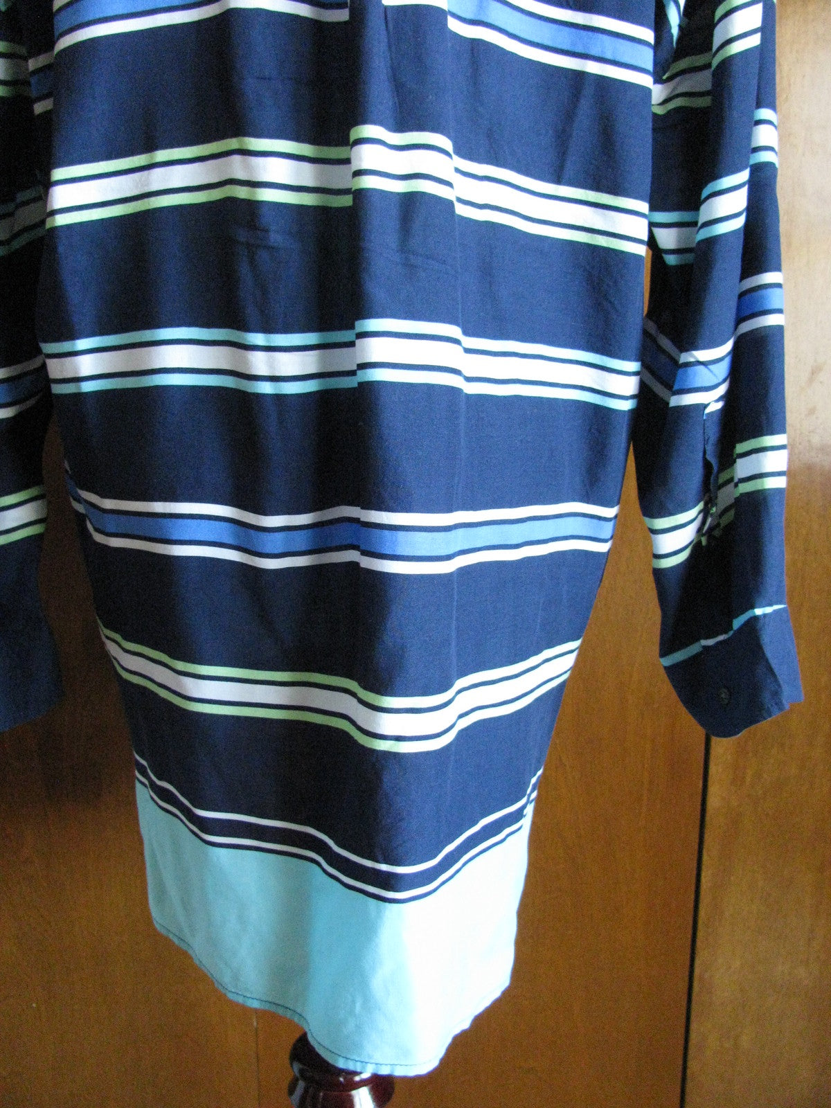 Gap women's 100% rayon stylish multicolor striped tunic top long sleeves Large 