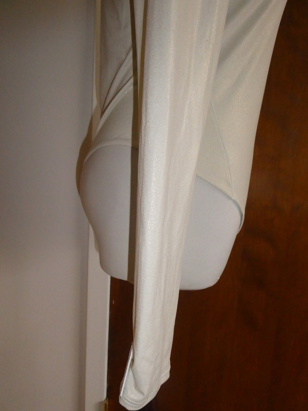 Lululemon Bodysuit Wundermost Nulu Long Sleeve Gray Soft with Subtle Shine Large