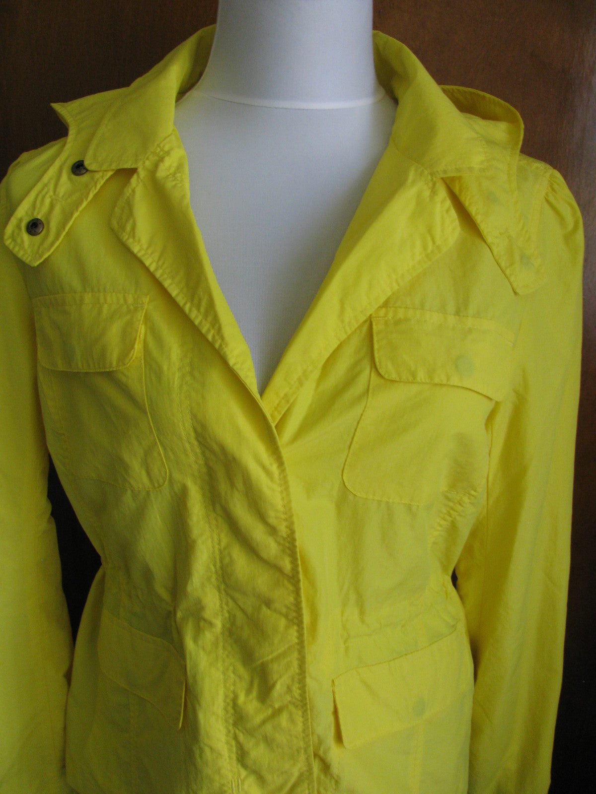 Workshop women's yellow cotton nylon lightweight jacket size Medium NWT  