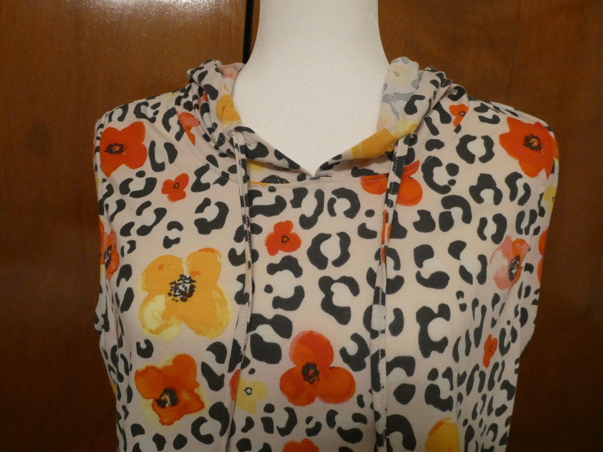 LuLaRoe Hooded Floral Top Size Large