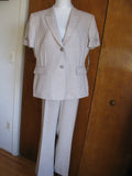 Tahari Asl Beige Women’s Beige Pant Suit Set Size 16P New