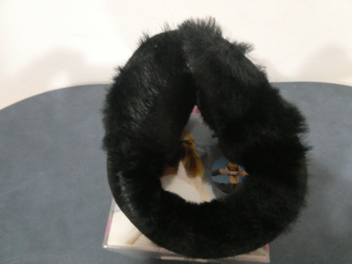 180s Winterlude women cozy fleece ear behind the head warmer adjustable black