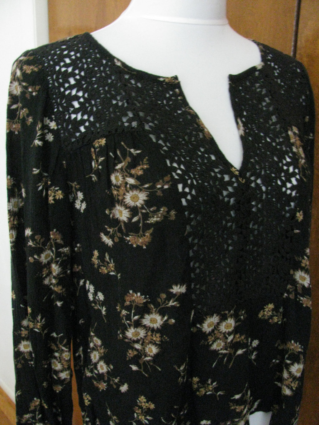 Denim & Supply women's fabric crafted black top New
