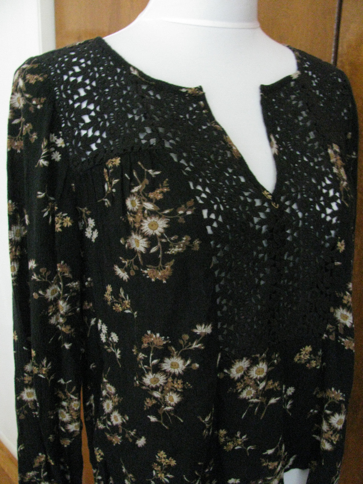 Denim & Supply women's fabric crafted black top New