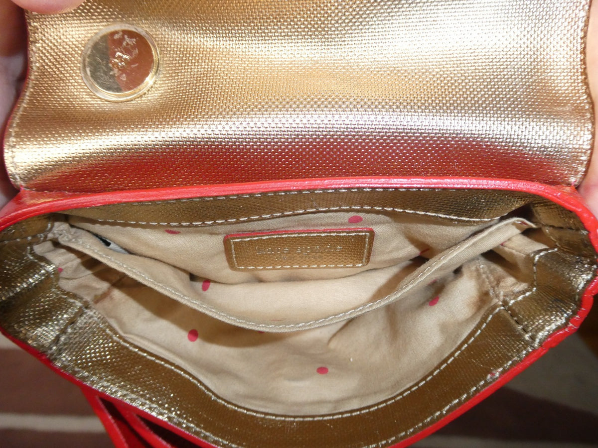 Vintage Kate Spade Women’s Patent Leather Wristlet Red Small Wallet