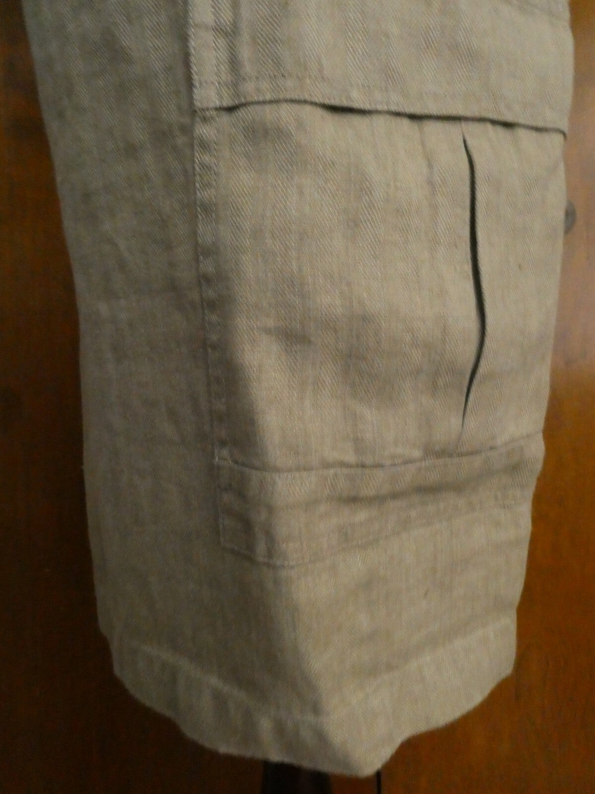Lauren Ralth Lauren women's tan wrap 100% linen skirt size 12 