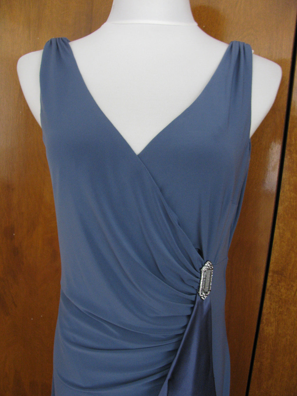 Ralph Lauren Women's Gray Detailed Maxi Evening New Dress New