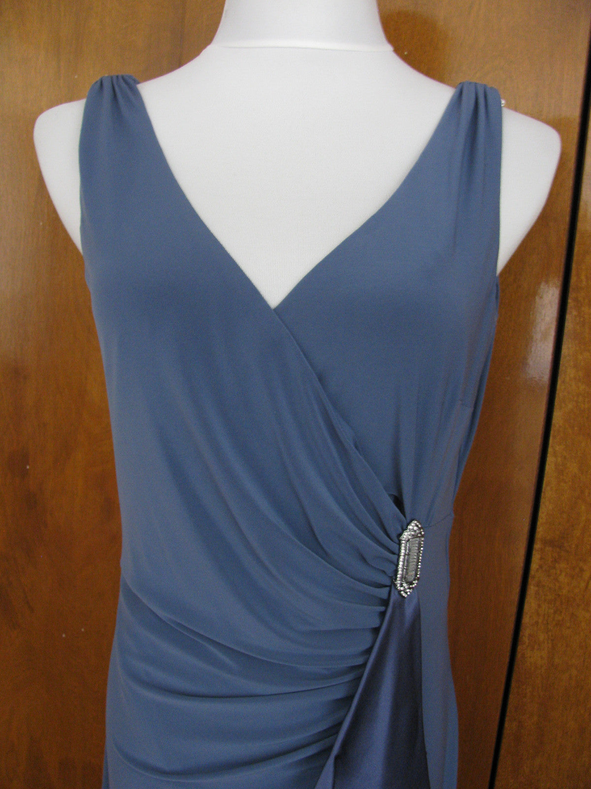 Ralph Lauren Women's Gray Detailed Maxi Evening New Dress New