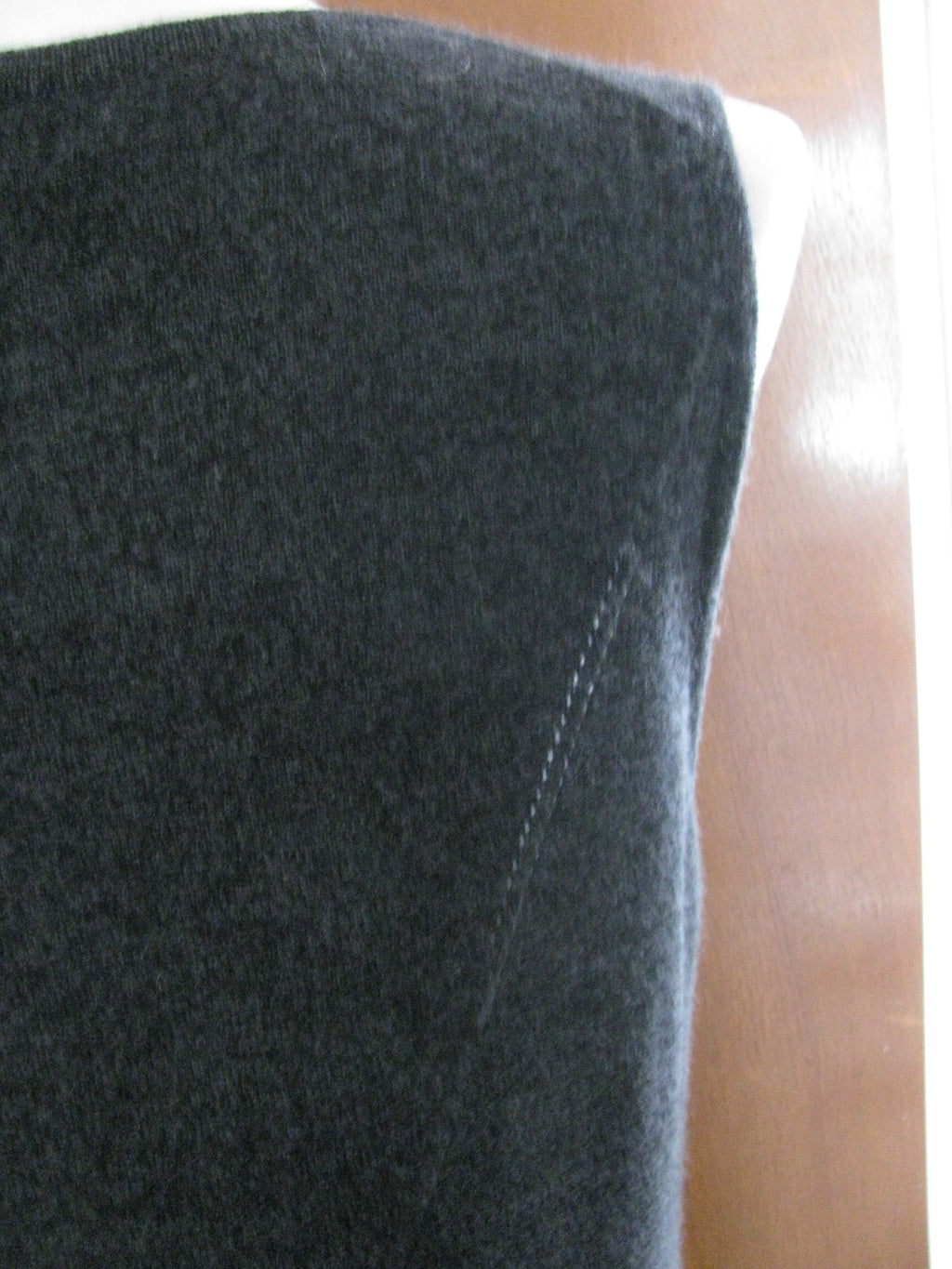 Sutton Studio women's gray cashmere detailed sleeveless dress XLarge 