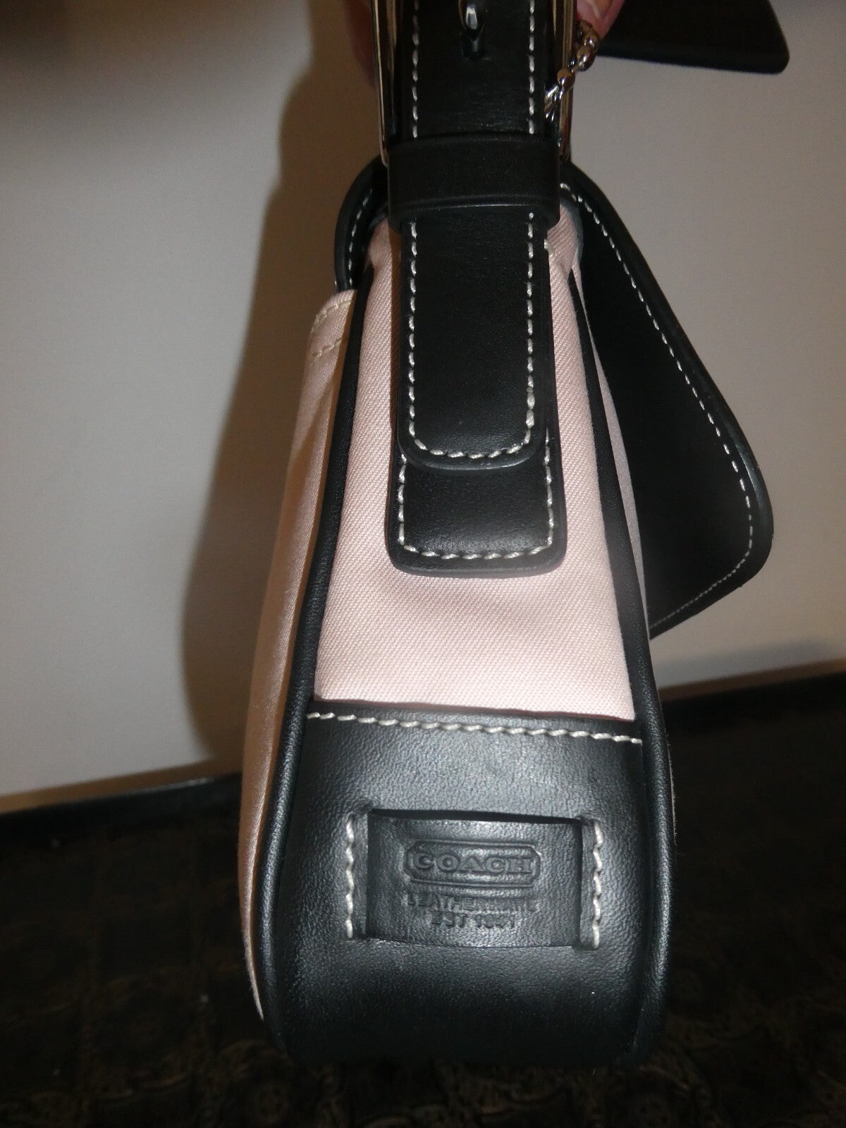 Authentic Coach Vintage Hampton Flap Purse Shoulder Handbag LOK-7702