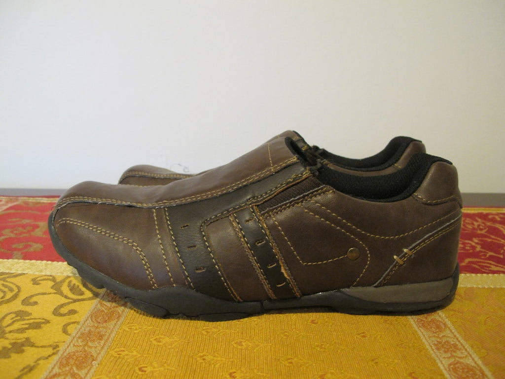 Perry Ellis America Boys Brown Slip On Shoes 5 
