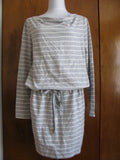 Gap Women’s Gray White Striped Cotton Dress New