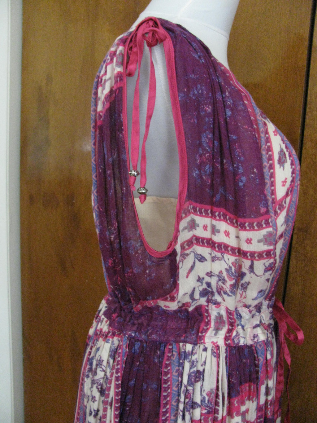 Free People women’s multi color asymmetrical hem NWT soft rayon dress size Large
