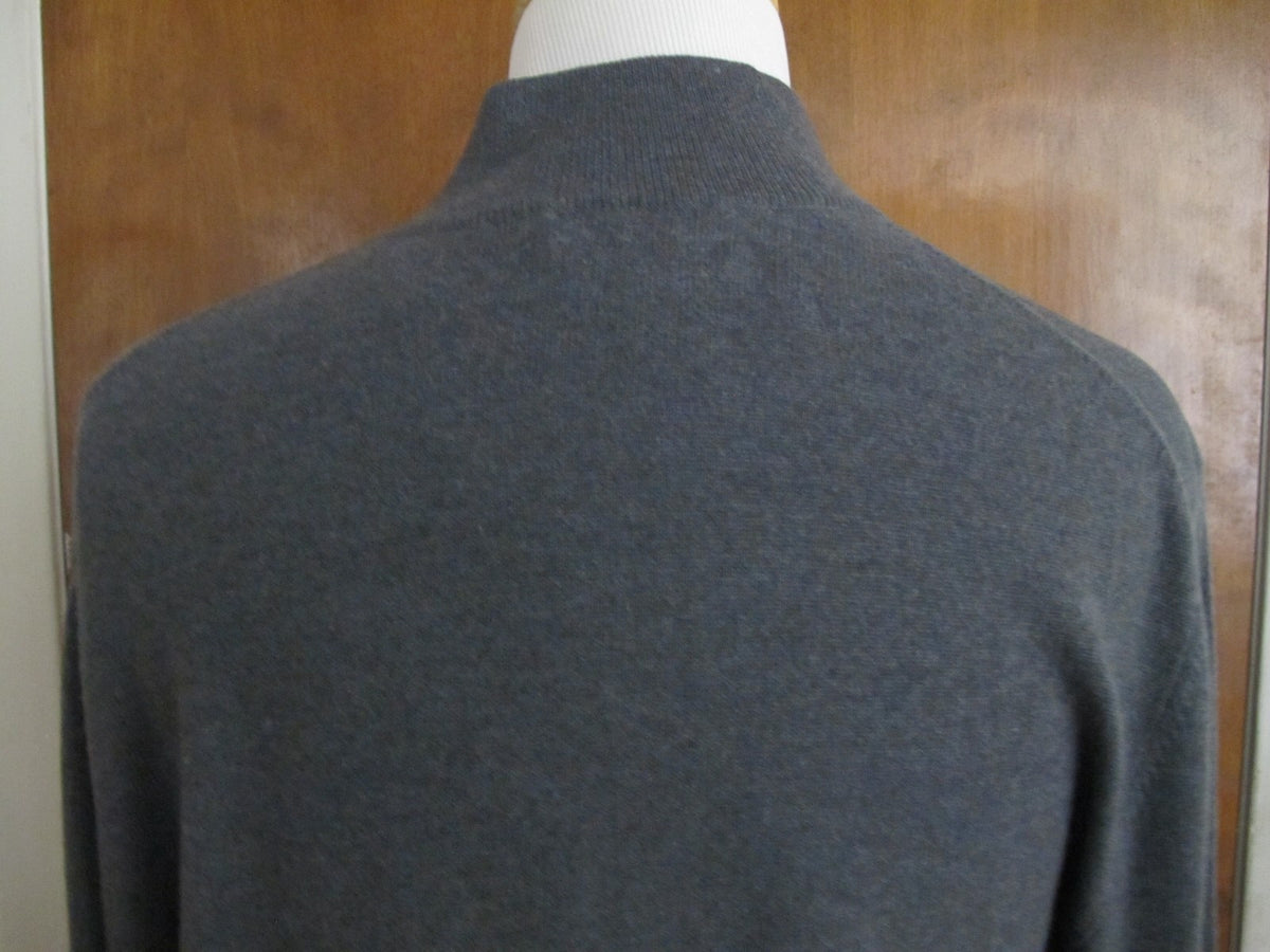 Bloomingdale's men's gray cashmere zipper sweater sIze XXL NWT 