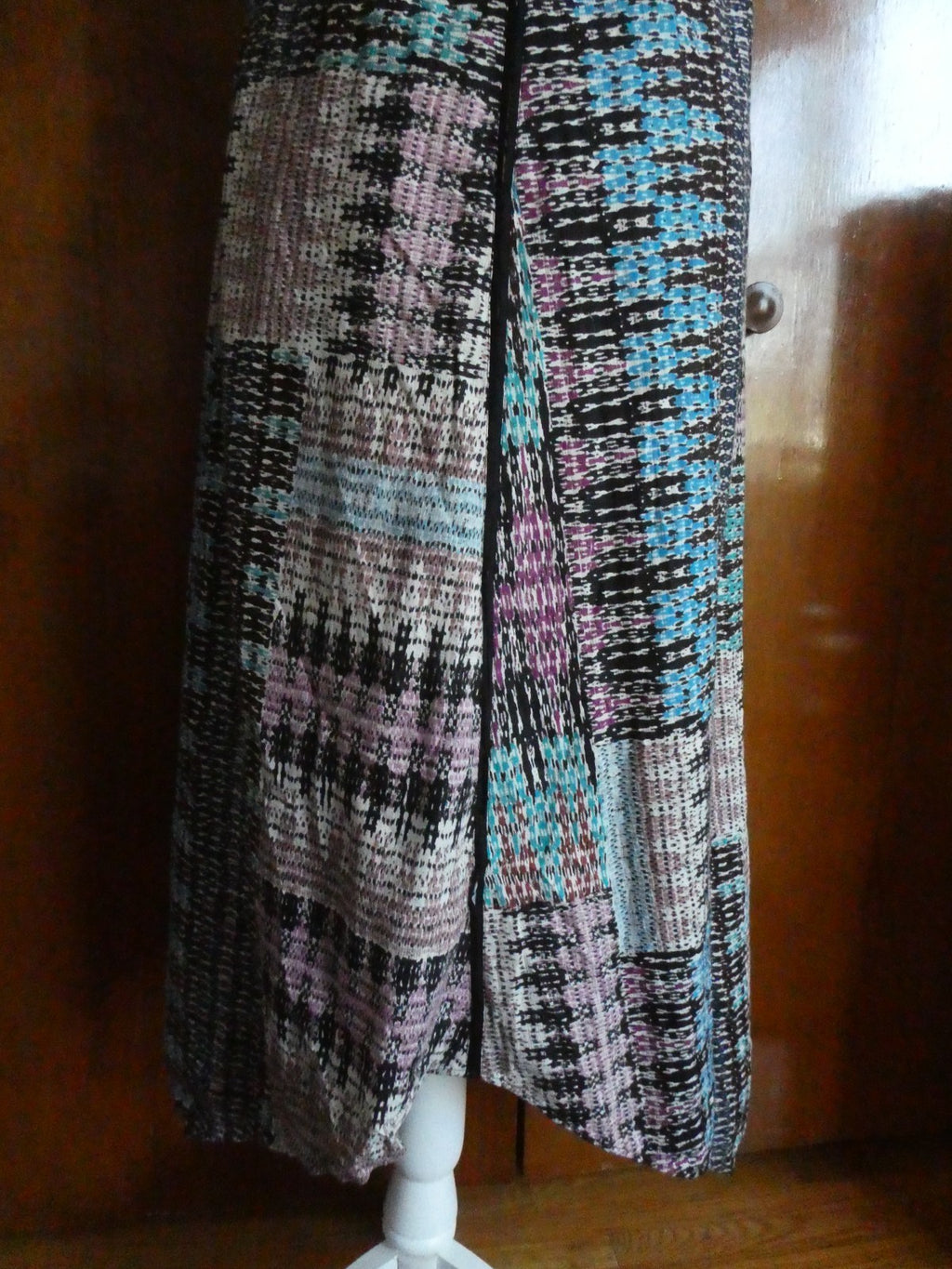 Anthropologie Akemi + Kin Dress Multicolor Printed Midi Swing Spaghetti Strap